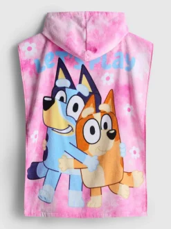 „Bluey“ Frottee-Poncho mit Kapuze