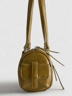 Bowlingtasche aus Kunstleder im Used-Look