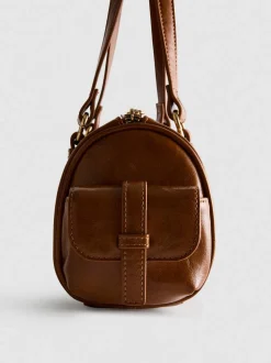 Bowlingtasche aus Kunstleder im Used-Look