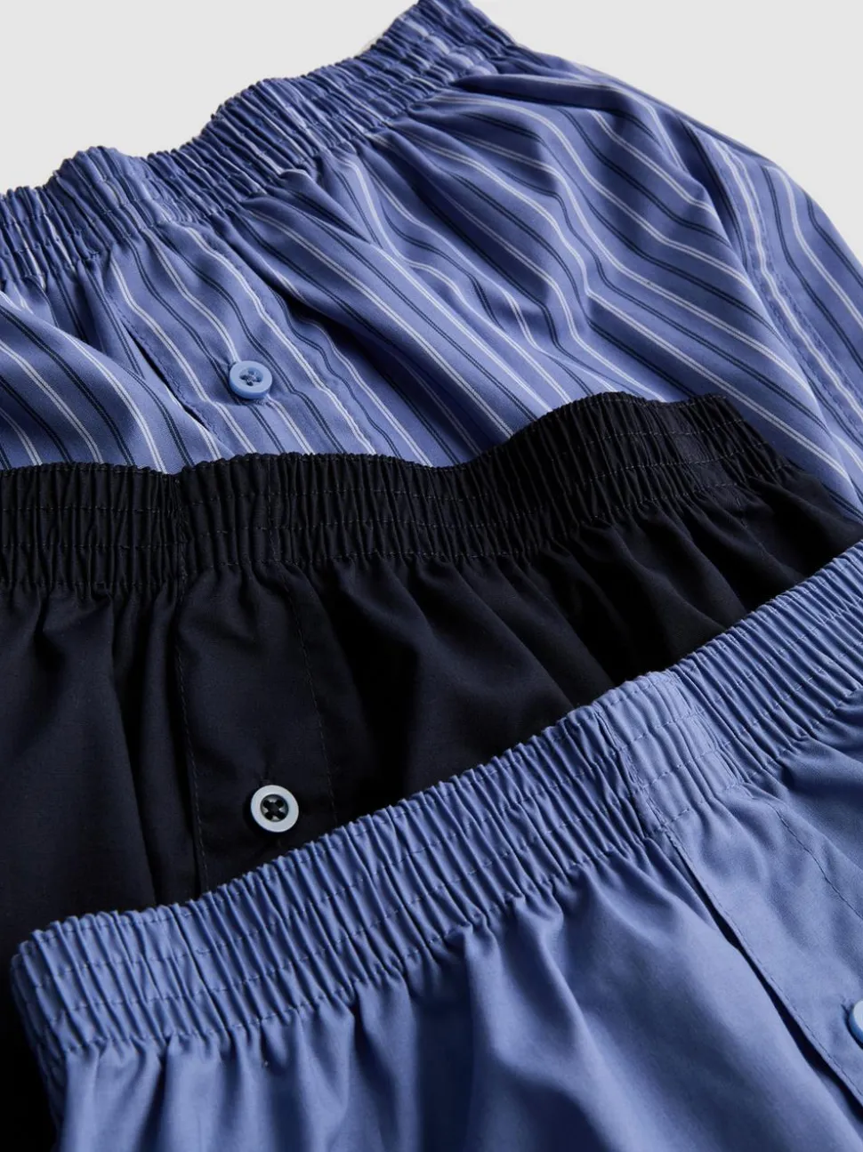 Boxershorts mit Knopfverschluss, 3er-Pack