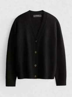 Boyfriend-Cardigan aus Wollgemisch