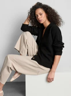 Boyfriend-Cardigan aus Wollgemisch