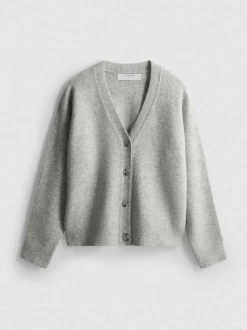 Boyfriend-Cardigan aus Wollgemisch