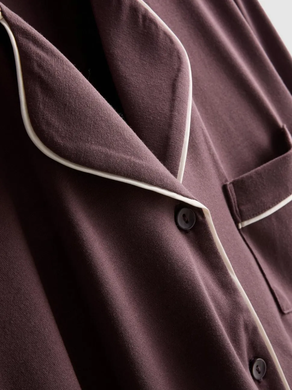 Boyfriend-Schlafanzug aus Jersey mit Paspelierung
