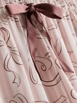 Boyfriend-Schlafanzug aus Satin mit Print
