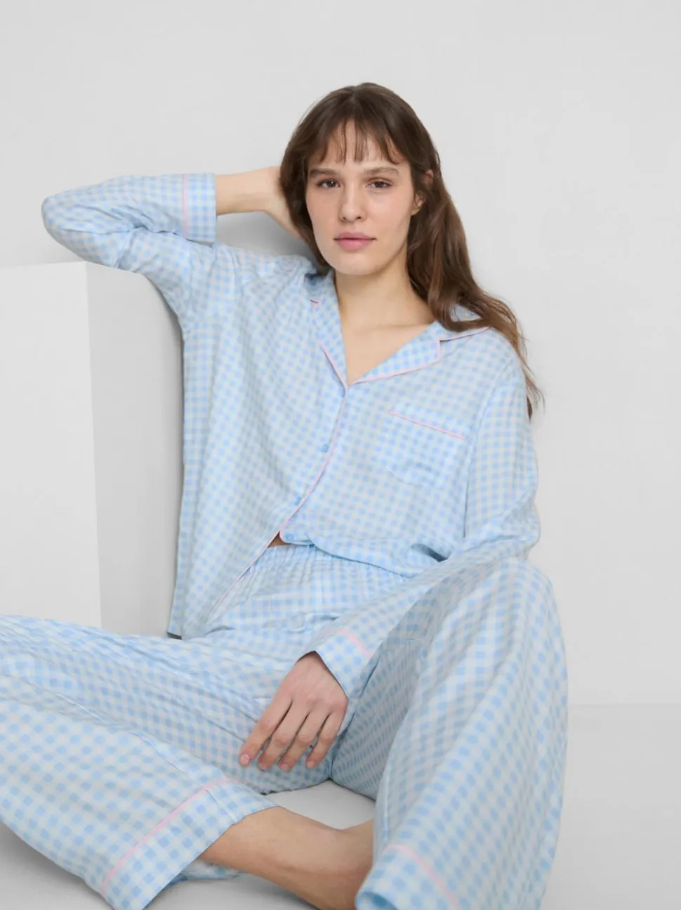 Boyfriend-Schlafanzug aus Twill