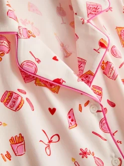 Boyfriend-Schlafanzug mit Print