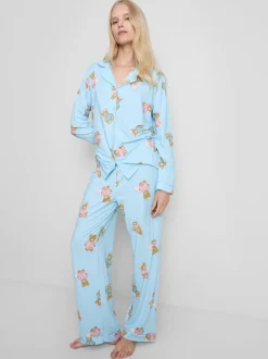 Boyfriend-Schlafanzug mit Print