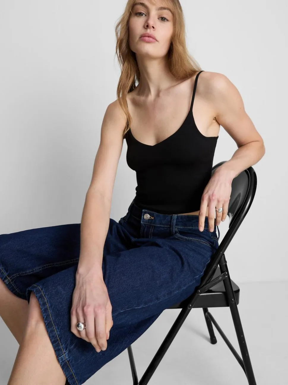 Bralette-BH mit hohem Baumwollanteil und V-Ausschnitt