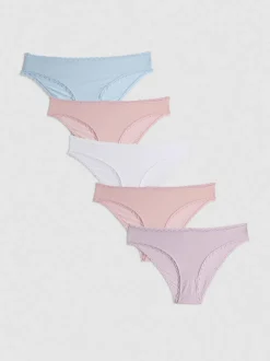 Brazil-Slip mit Spitzenbesatz, 5er-Pack