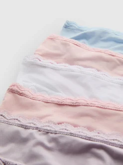 Brazil-Slip mit Spitzenbesatz, 5er-Pack