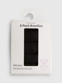Brazil-Slips aus Baumwolle, 5er-Pack