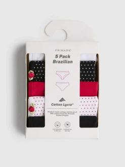 Brazil-Slips mit hohem Baumwollanteil, 5er-Pack