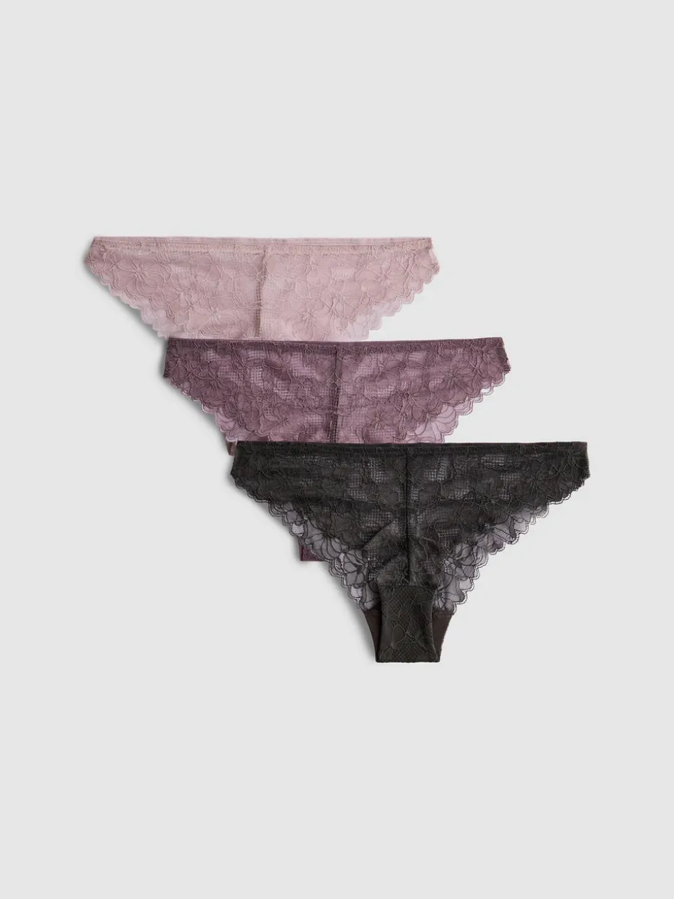 Brazil-Slips mit Spitze, 3er-Pack