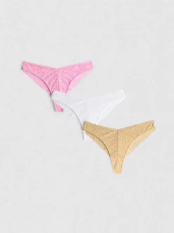 Brazil-Tangas mit Spitze, 3er-Pack