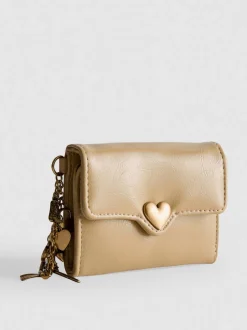 Brieftasche mit Herzverschluss und Anhängern