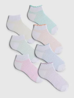 Bunt gestreifte Söckchen, 7er-Pack