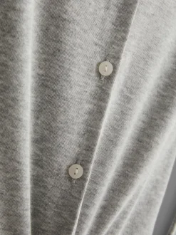 „By Coleen“ Cardigan aus Baumwollmischung mit Spitzenbesatz