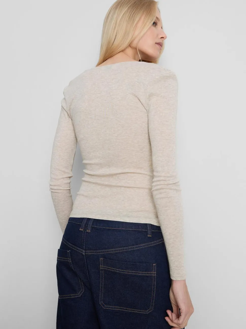 „By Coleen“ Cardigan aus Baumwollmischung mit Spitzenbesatz
