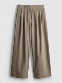 „By Coleen“ Hose mit weitem Bein und Bundfalten