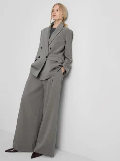 „By Coleen“ Hose mit weitem Bein und Bundfalten