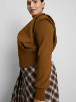 „By Coleen“ Pullover mit strukturierten Schultern