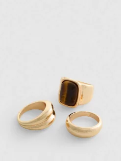 „By Coleen“ Statement-Ringe, 3er-Pack
