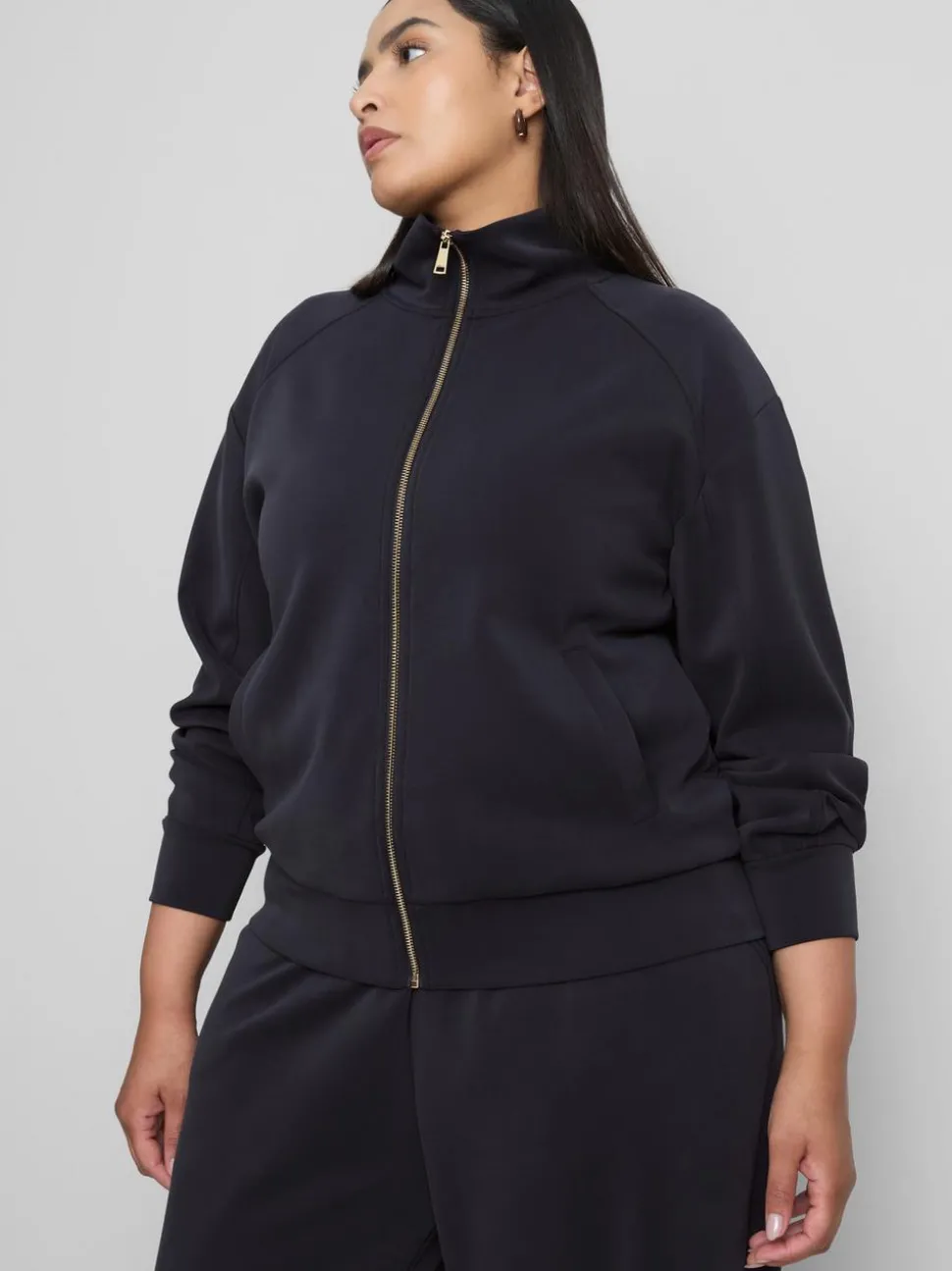 „By Coleen“ Sweatshirt aus Modalmischung mit hohem Kragen