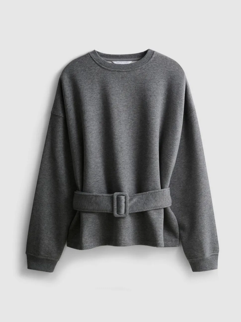 „By Coleen“ Sweatshirt mit hohem Baumwollanteil und Gürtel