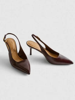 „By Collen“ Kunstleder-Slingbacks mit Schnalle