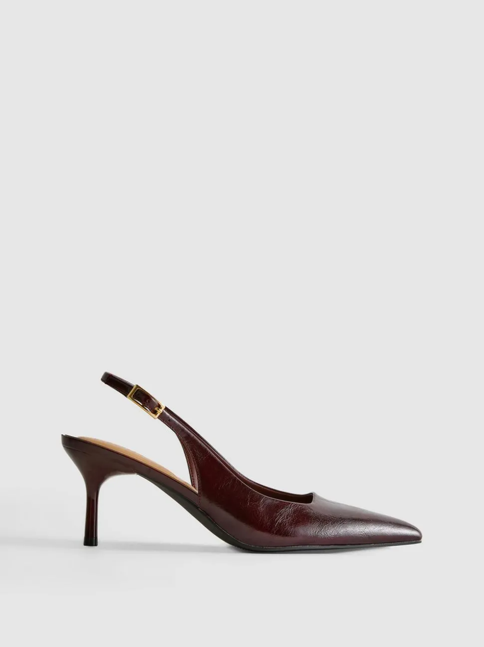 „By Collen“ Kunstleder-Slingbacks mit Schnalle