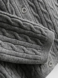Cardigan mit Zopfmuster