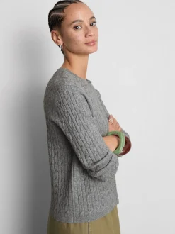 Cardigan mit Zopfmuster