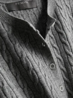 Cardigan mit Zopfmuster