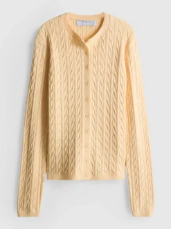 Cardigan mit Zopfmuster