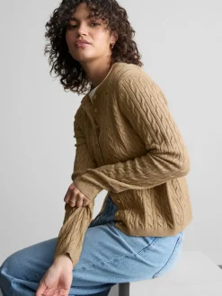 Cardigan mit Zopfmuster