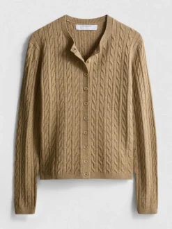 Cardigan mit Zopfmuster