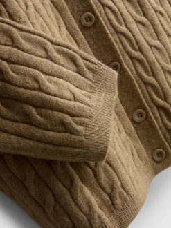 Cardigan mit Zopfmuster