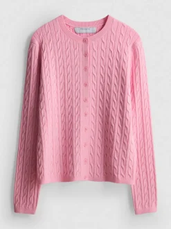 Cardigan mit Zopfmuster