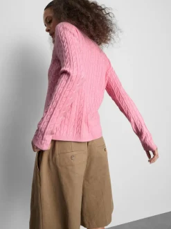 Cardigan mit Zopfmuster