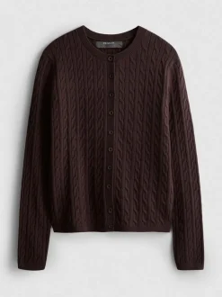 Cardigan mit Zopfmuster