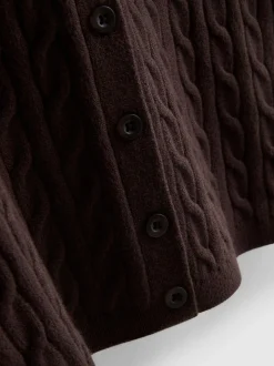 Cardigan mit Zopfmuster