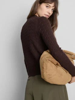Cardigan mit Zopfmuster