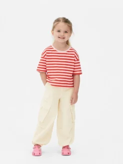 Cargohose mit Bündchen und Kordelzug