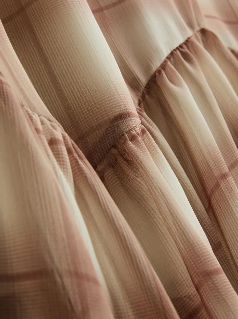 Chiffon-Maxirock mit Rüschen und Print
