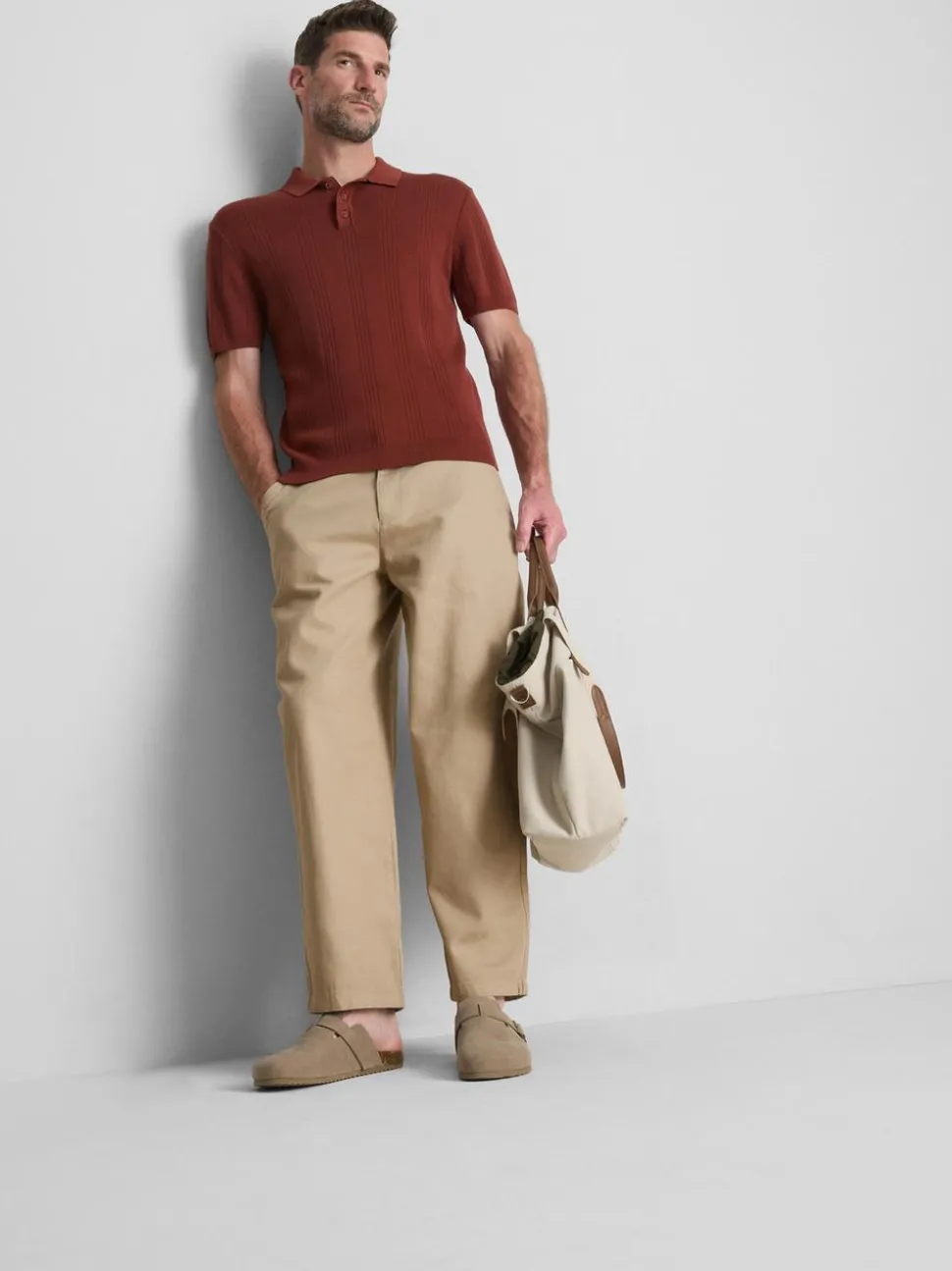 Chinohose mit mittlerer Leibhöhe