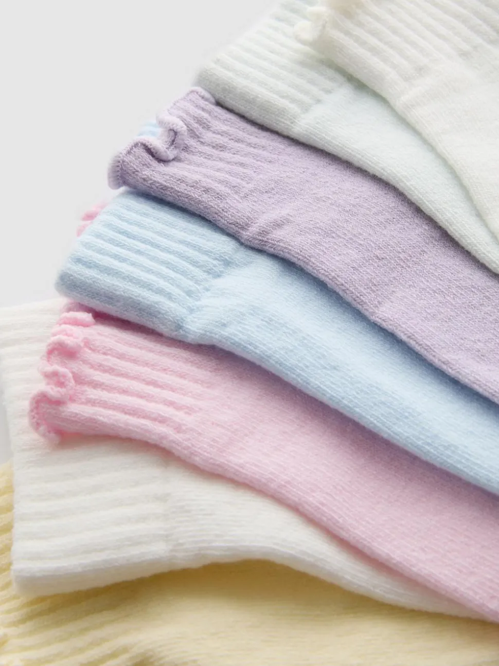Crew-Socken in Viertellänge und Pastellfarben, 7er-Pack