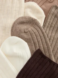 Crew-Socken mit hohem Baumwollanteil in verschiedenen Farben, 5er-Pack