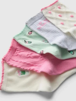 Crew-Socken mit Matcha-Designs, 5er-Pack