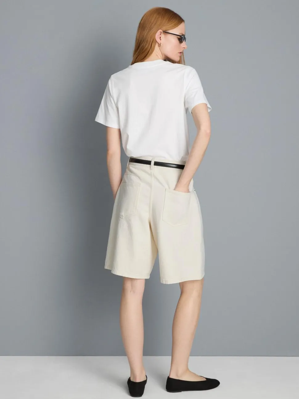 Denim-Bermudashorts aus Baumwolle